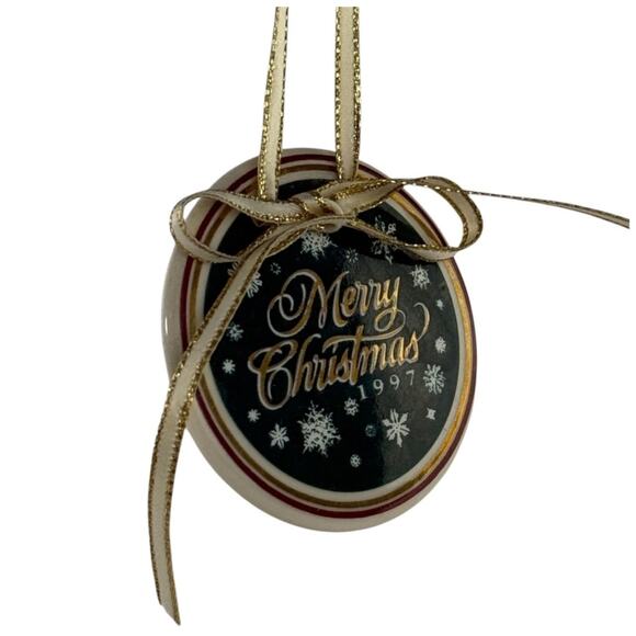 Longaberger Pottery Merry Christmas 1997 Basket Tie On Ornament - Picture 5 of 14